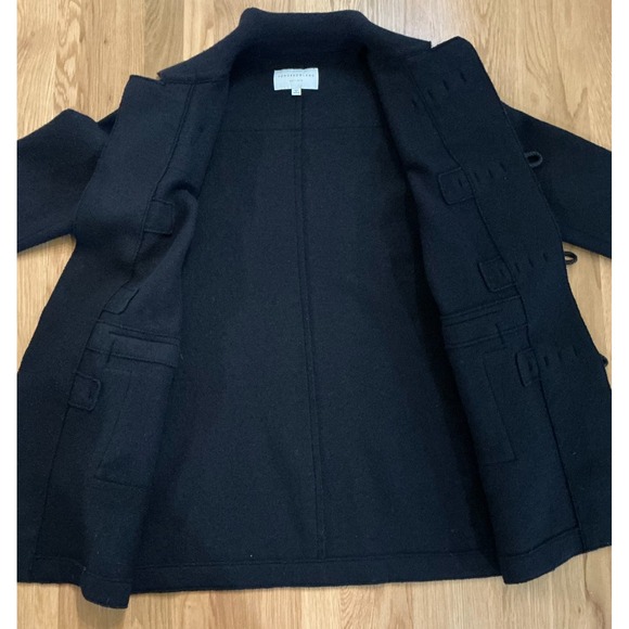 Tomorrowland Wool Duffle Coat Navy Blue Toggle Horn Button Jacket Size XS - Picture 3 of 9